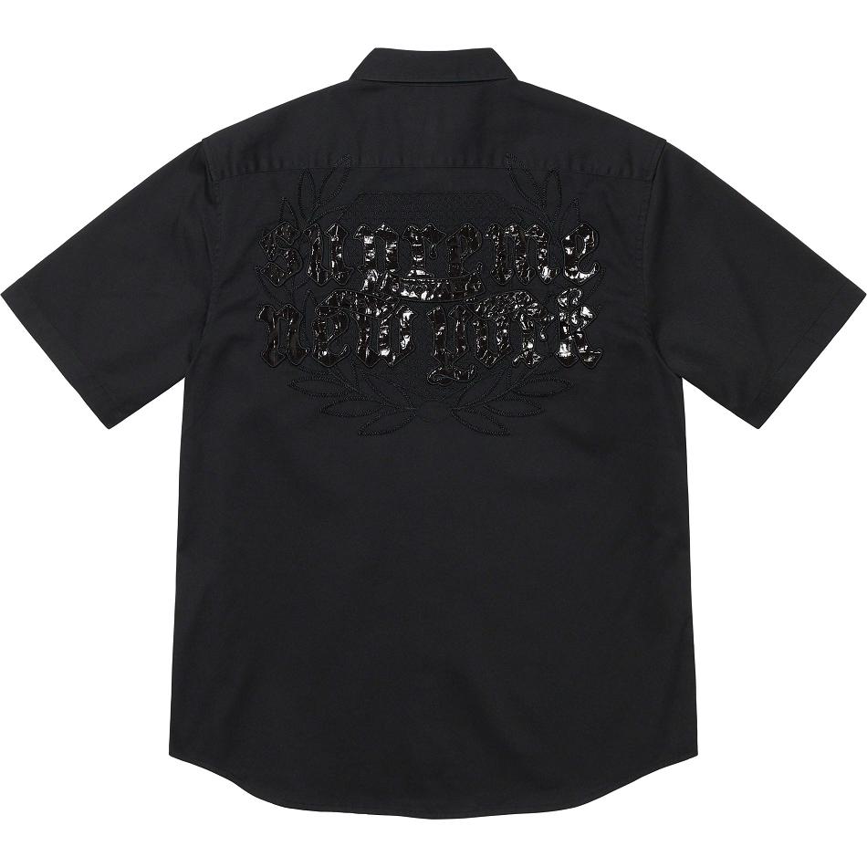 Black Supreme Croc Patch S/S Work Shirts | Supreme 242CE